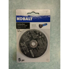 Kobalt 3" Metal Cutting Discs - 5 Discs, 3" x 1/16" for 3/8" Arbor, No.0245832