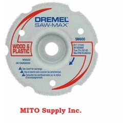 New Dremel SM600 3-Inch Wood & Plastic Flush Cut Carbide Wheel- Free Ship