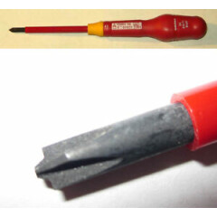 Insulated Electrical Slotted Phillips #1 Screwdriver, Contractors, Cabinet, APYB