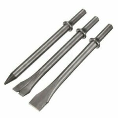 3PC EXTRA LONG BIT SET FOR AIR CHISEL PUNCH HAMMER TOOL FLAT TAPERED BOLT CUTTER