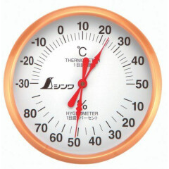 SHINWA Thermometer and Hygrometer Round Type 10 cm U-1 72691