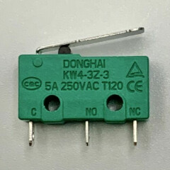 1PCS DONGHAI KW4-3Z-3 Micro Switch 3 Pins COM and NO 5A 250V T120 Short handle 