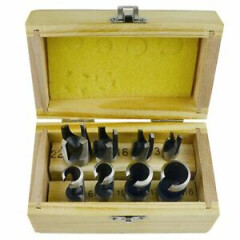 8pc Wood Plug Cutter / Cutting Set Dowel Maker Cutting Tools 10mm Shank TE062