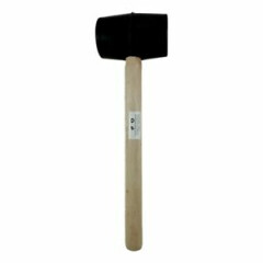 Hammer rubber mallet 25 cm and wooden handle 