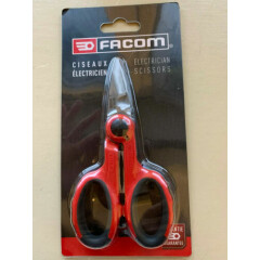 Comfort Grip Facom Scissors Electrician Scissors Sheathed Integral Crimping Tool