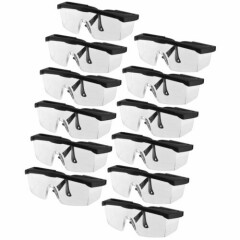 12 Pairs of Adjustable Safety Glasses Specs Safety Eye Protection Protector
