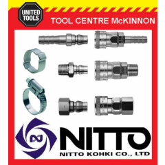 GENUINE NITTO JAPANESE MADE QUICK CUPLA AIR FITTINGS & CLAMPS- 1/4 3/8 & 1/2 BSP