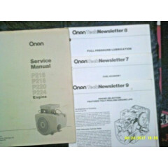 Used Onan P216, P218, P220, P224 Spec B Engine Service Manual 965-0762 / Letters