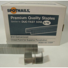 SpotNails Premium Quality Staples 9/16" #35509 5M Galvanized Chisel Point 