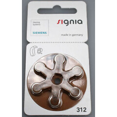 Siemens/Signia batteries for hearing aids 312er 