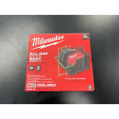 New Milwaukee 3622-20 Green Cross Line & Plumb Points Laser Level Tool Only NIB 