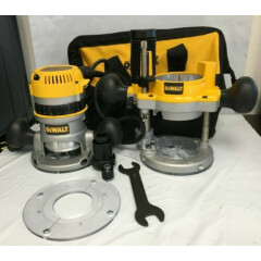 DeWALT DW618PKB 12 Amp 2.25 HP Fixed and Plunge Base Corded Router Combo, N