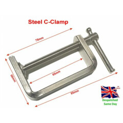 2" Steel C-Clamp Heavy Duty Steel 45mm Jaw capacity Hobby Etc