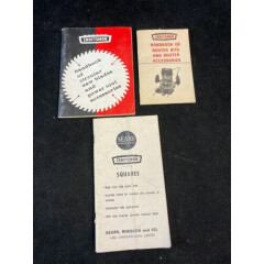 VINTAGE 1970'S SEARS CRAFTSMAN HANDBOOKS, LOT OF 3, ROUTER, SQUARES, SAW BLADES