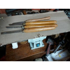 Set Of 4 Wood Lathe Chisels Aprox 17inc Long.nice