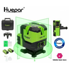 Laser level set lot ls41g 3d green huepar 2 batteries + lr6-rg receiver 