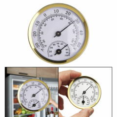 2 in 1 Alloy Thermometer Hygrometer Incubator Humidity Meter Vehicle Fridge