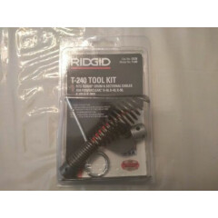 Ridgid 12128 T-240 Drain Cleaning Bulb Auger, Spade Cutter & Pin Key Tool Set