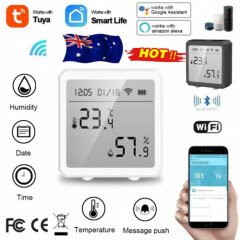Smart TUYA WiFi LCD Temperature & Humidity Sensor for Alexa Google Assistant AU