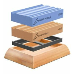 Sharp Pebble Sharpening Stones for Wood Carving Tools-Two Whetstones Grit 400 &