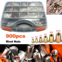 900PCS Rivet Nut Gun Kit Rivnut Tool Nut Setter Thread Setting Nutsert Tool Sae