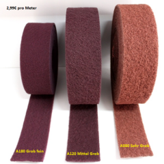 Grinding Fleece Roll Coarse Grain A080-A180 Sanding Sheet Roll 100mm x 1m. Various grit 