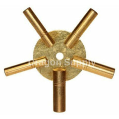 New EVEN Number Universal Brass Clock Key for Winding Clocks 5 Prong US SHIPPER