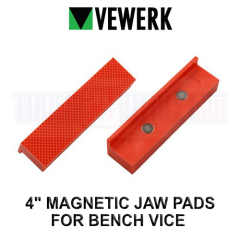 VEWERK Engineers Vice Jaws 4" 100mm Magnetic Jaw Pads Bench Vice Non Marking