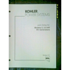Kohler 2 / 2.5 kw Model Series Generator Spec.Series 177 Parts Listing TP-5143