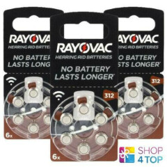 Rayovac Acoustic Special Size 312 PR41 Hearing Aid Batteries 1.45V Zinc Air NEW 