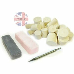 Stainless Steel Metal Polishing Kit17 compound & felts bring MIRROR FINISH back!