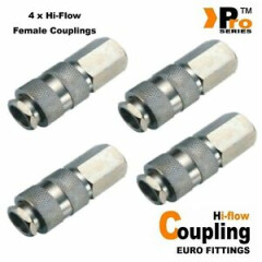 4 x 1/4''Euro Coupling ( Hi Flow ) Female - Quick Release - Air Line Fittings