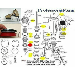 Professor Foam Duo-Fast CN350 O ring + Cylinder Seal Parts Kit