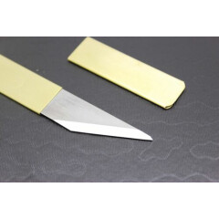 Right Hand Japanese knife Kiridashi Craft Pocket knife Brass Made in Japan