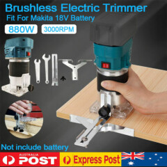 Cordless Brushless Trimmer Woodworking Compact Router For Makita 18V Battery