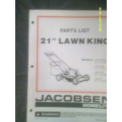 Jacobsen Homelite 21" Lawn King LK21PE,LK21E,LK21P Mower Parts List JA-99018-3