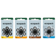 Eco Pack Betteries for Hearing device , type: 10, 13, 312, 675