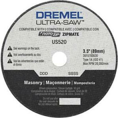 New DREMEL Ultra-Saw 3.5-Inch MASONRY CUTTING WHEEL US520-01
