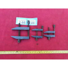 3 Small Vintage Engineers Clamps 1 x Eclipse & 2 x Moore & Wright Little Used