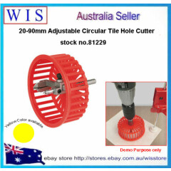 20-90mm Adjustable Circle Tile Cutter Hole Cutter for Ceramic Tile,Red-81229