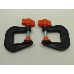 Pair of mini G-clamps 25mm new,British made,high strength nylon, crafts, models