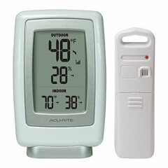 AcuRite 00611 Indoor Outdoor Thermometer with Wireless Temperature Sensor & H...