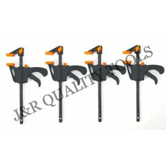 4pc Woodworking Bar Clamp Furniture Wood Handwork Tool F-clamp 4in Quick Wood 