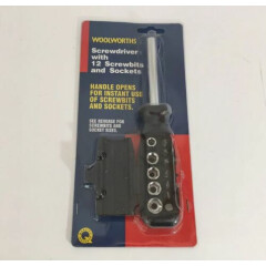Woolworths Screwdriver With 12 Screwbits And Sockets