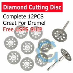 12x Diamond Cutting Wheels For Dremel Rotary Tool die grinder metal Cut Off Disc