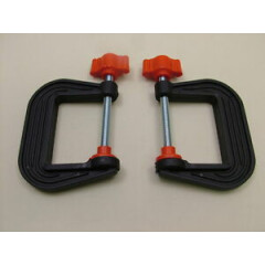 Pair of mini G-clamps 50mm new,British made,high strength nylon, crafts, models