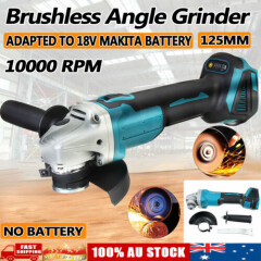 Cordless Brushless Angle Grinder 125mm Replace For Makita 18V Battery DGA504Z