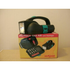 25 Piece mini tool kit with flashlight Ruff Ready - new in original box