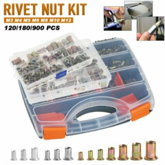 120/180/900 X Rivet Nut Kit Rivnut Nutsert Assort Nut Setter Thread Setting Tool