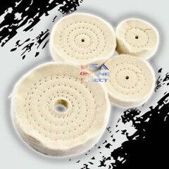 COMBO Spiral Sewn Stitch Cotton Buffing Wheels Metal Polishing Buff Pad Jewelry 
